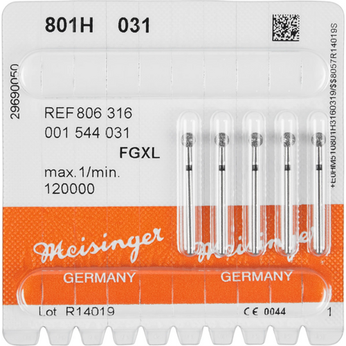 Diamant 801 5 stk. svart, ekstra grov, FG XL, figur 001 rund, ISO 031