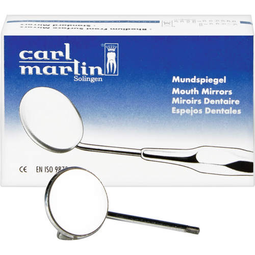 Munnspeil 12 stk. 22 mm, flat, rhodium-effekt