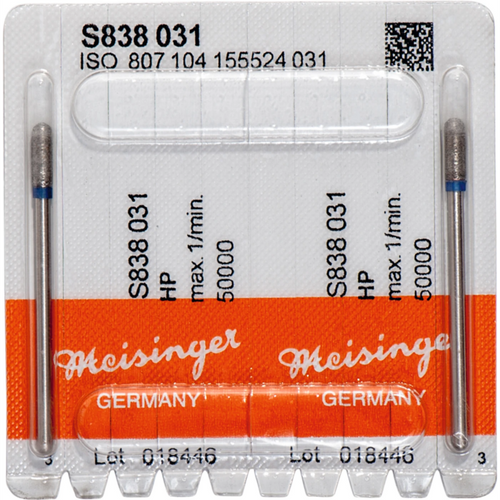 Sintered diamanter S838 2 stk. blå medium, HP, figur 155, 9 mm, ISO 031