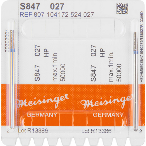 Sintered diamanter S847 2 stk. blå medium, HP, figur 172 kjegle, 8,5 mm, ISO 027