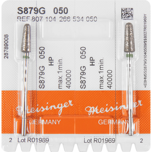 Sintered diamanter S879 2 stk. grønne grov, HP, figur 266 Torpedo, 14 mm, ISO 050