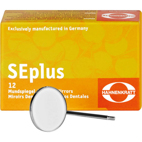 SEplus munnspeil 12 rustfritt stål håndtak 5 flat, 24 mm