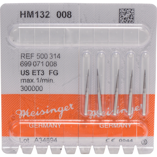 HM Finisher bor 132 5 stk fine, FG, fasong 699, 3,1 mm, ISO 008