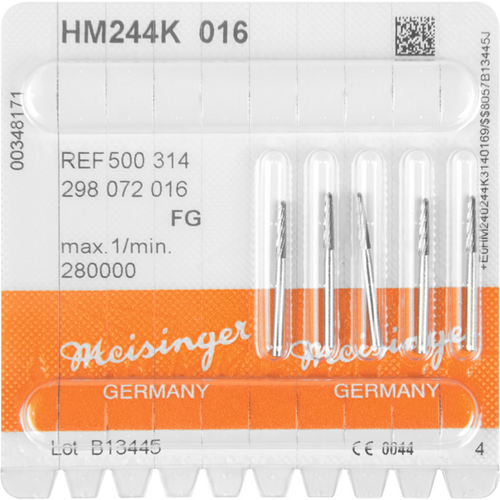 HM Finisher bor 244 5 stk. fin FG, fasong 298 torpedo konisk, 8 mm, ISO 016