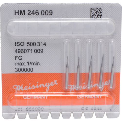 HM Finisher bor 246 5 stk fine FG, fasong 496 flamme, 3,6 mm, ISO 009