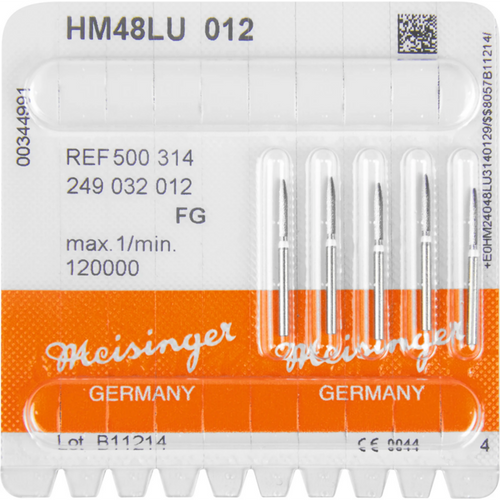 HM Finisher bor 48L 5 stk. hvit ultra fin FG, fasong 249 flamme, 8 mm, ISO 012