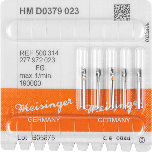 HM Finisher bor D0379 5 stk. oransje fin, FG, figur 277 eggformet, 4,2 mm, ISO 023