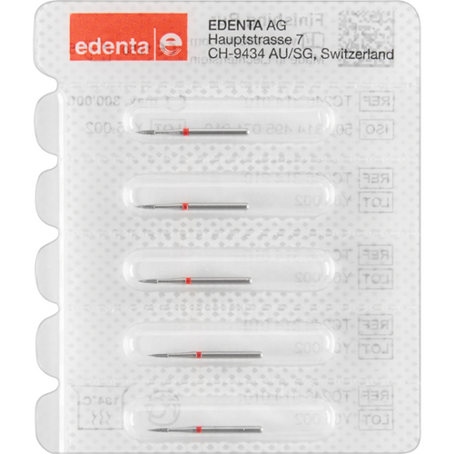 TC246 HM finisher 5 røde, 12 kuttekanter, FG, figur 495 flamme, 3,6 mm, ISO 010