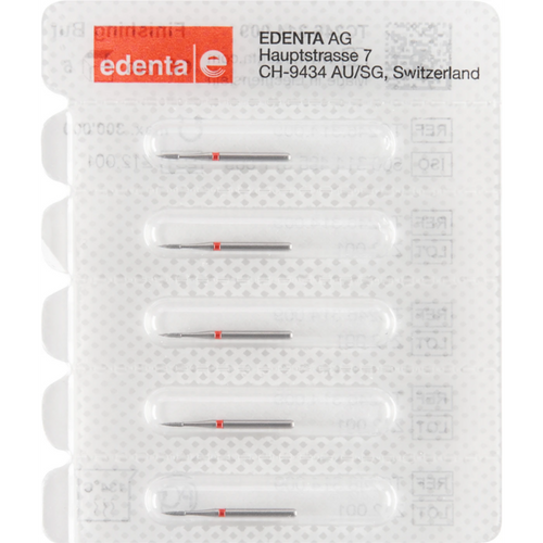 TC246 HM finisher 5 røde, 12 skjærekanter, FG, figur 495 flamme, 3,6 mm, ISO 009