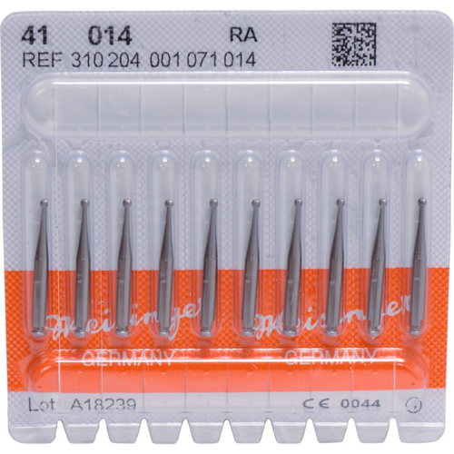 Stålbor finisher 41 10 stk RA, Form 001 kule, ISO 014