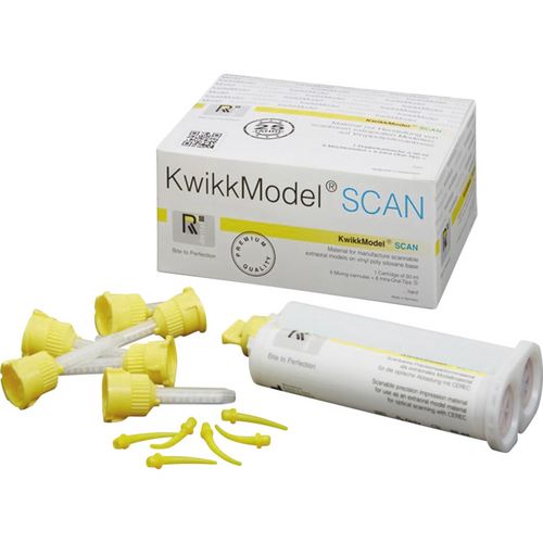 KwikkModel scan systempakke 50 ml dobbelpatron, 6 blandespisser LN, 6 INTRAORALE SPISSER L