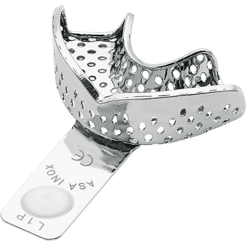 PERMA-LOCK avtrykkskje stk. UK front delprotese, perforert, hvit, 2804-L1P