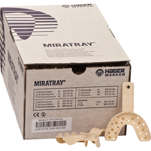 MIRATRAY kartong 50 stk. Uk I3, stor