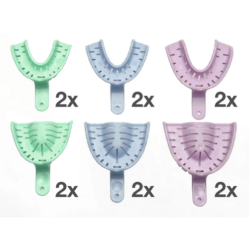 Avtrykkskje 12 stk. assorterte (2 x liten-stor), serratert