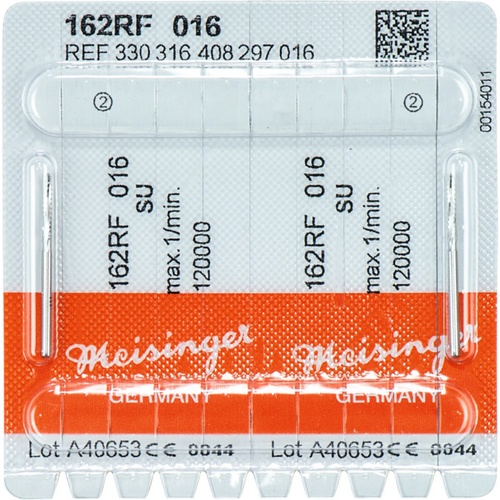 Kirurgisk hardmetallfreser 162 2, rustfritt stål, FG XL, figur 408, 9 mm, ISO 016