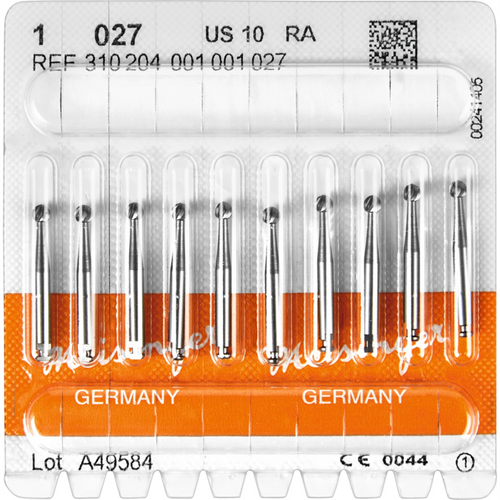 Stålbor 1 10 stk RA, fasong 001, ISO 027