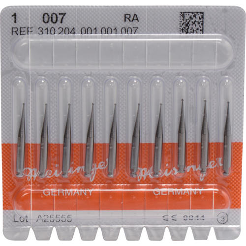 Stålbor 1 10 stk. RA, fasong 001, ISO 007