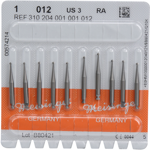 Stålbor 1 10 stk. RA, fasong 001, ISO 012