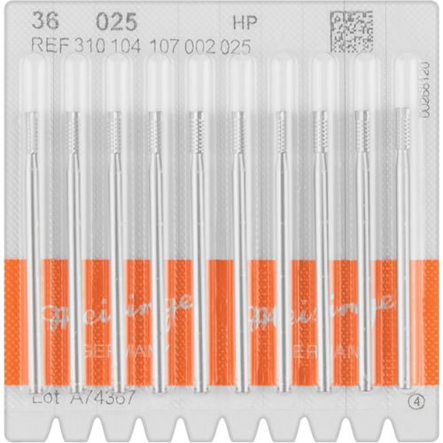 Stålbor 36 10 stk. RA, figur 107, 6,3 mm, ISO 025