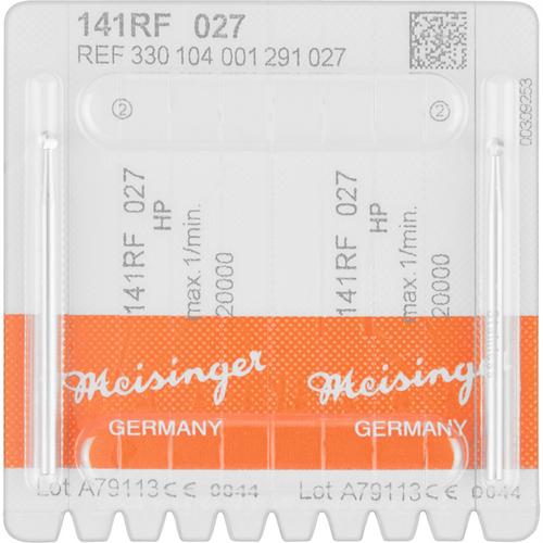 Kirurgiske HM-bor kule 141RF 2 rustfritt stål, HP, figur 001, ISO 027