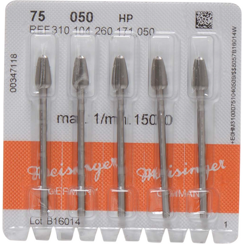 Stålfreser 75 5 fresebor ISO 050, HP