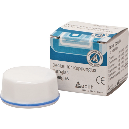 Kappeglass av simplex opalglass erstatningslokk med blå ring