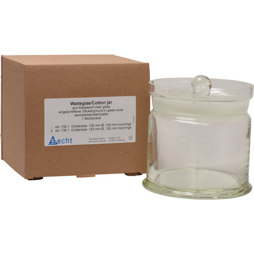 Krukke til bomull stk. 120 mm, 120 mm høy