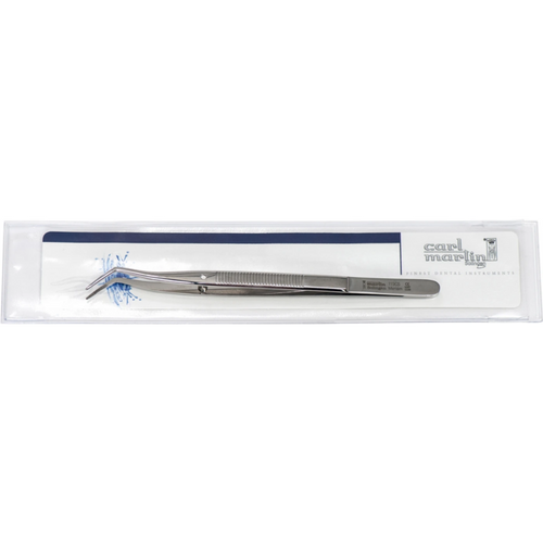 Pinsett Meriam stk. 15 cm, rillet, med stoppstift