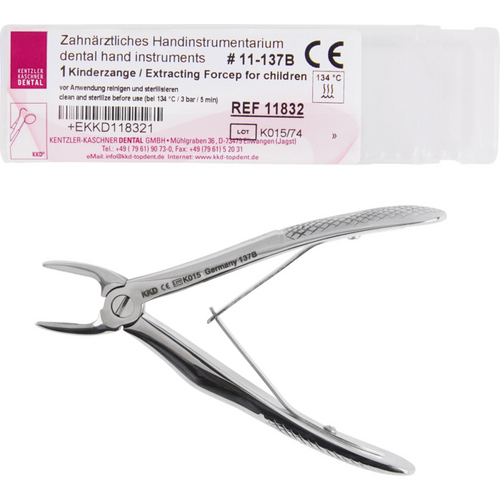 Ekstraksjonstang barn stk. 137B, overkjevens incisiver