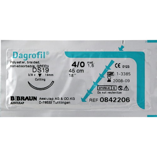 Dagrofil 36 stk. HR17, USP4/0, 75 cm, grønn