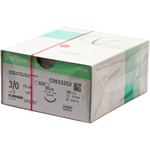 Dafilon 36 stk blå, 75 cm, USP 3/0, DS19