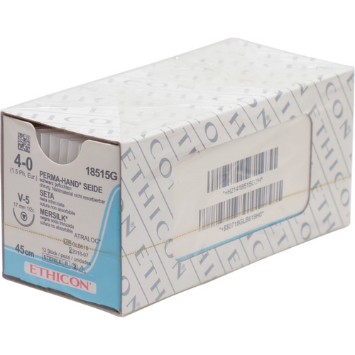 PERMA-HAND SILK 12 stk. svart, 45 cm, V5, USP 4-0, tykkelse 1,5