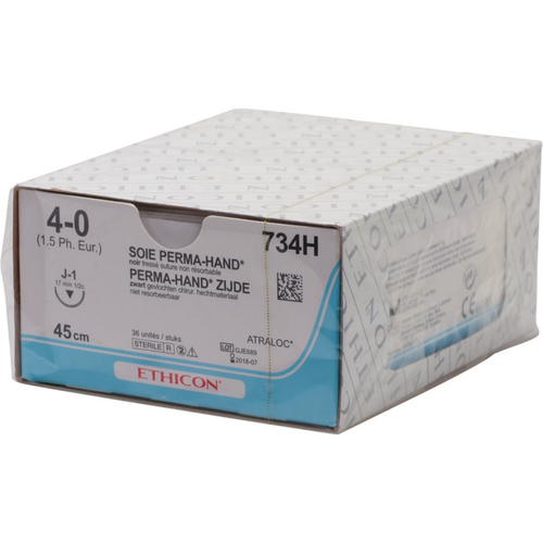 PERMA-HAND SILK 36 stk. svart, 45 cm, J1, USP 4-0, tykkelse 1,5