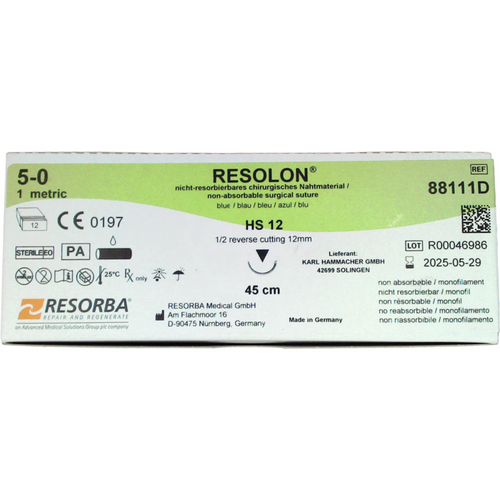 RESOLON 12 stk, blå, 45 cm, HS 12, USP 5/0