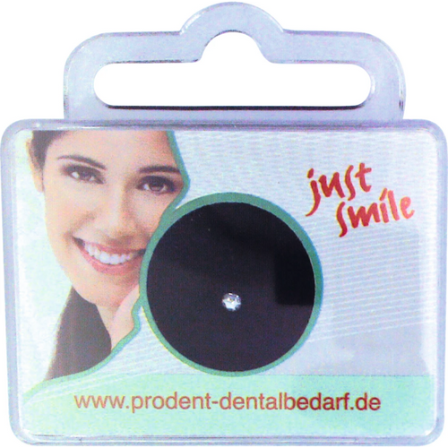 prodental Diamonds tannsmykke stk. Sirkel, hvit, 2 mm, rosensliping