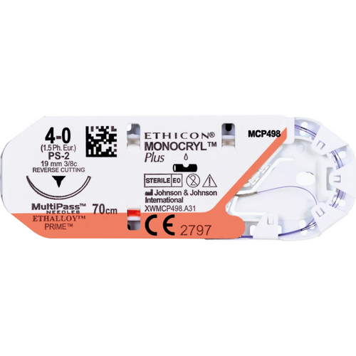 MONOCRYL PLUS 36 stk fiolett, 70 cm, SH1 VB, USP 4-0