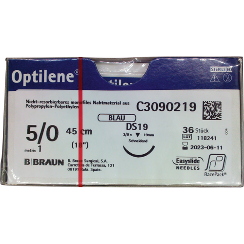 Optilene 36 stk. 45 cm, USP 5/0, DS19