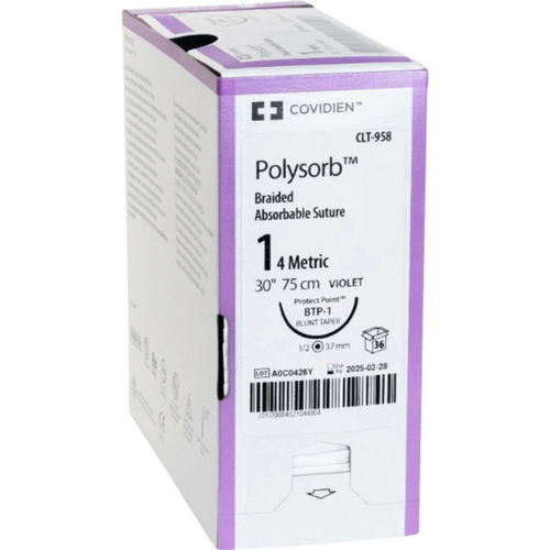 Polysorb 36 stk fiolett, 75 cm, C-12, tykkelse 5-0