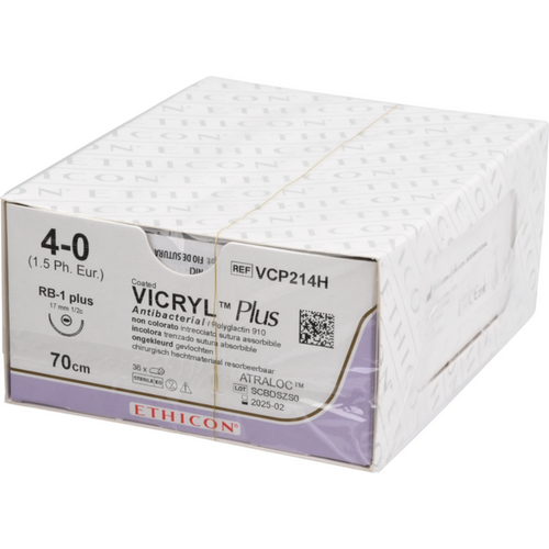 VICRYL Plus 36 stk ufarget, 70 cm, RB1 PLUS, USP 4-0, tykkelse 1,5