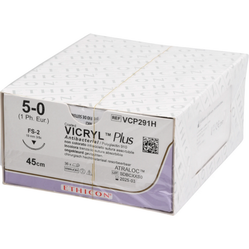 VICRYL Plus 36 stykker ufarget, 45 cm, FS2, USP 5-0, tykkelse 1