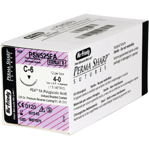 Sutur 12 stk PGA 4-OFA/C6, ufarget