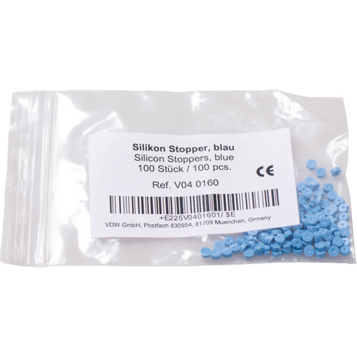 Silikonstopper 100 stk. blå