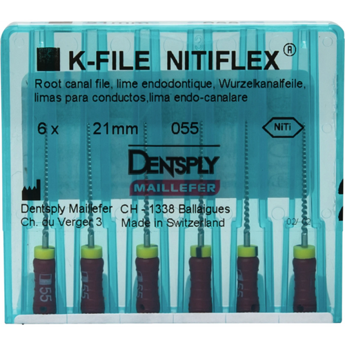 NiTiflex filer 6 stk. 21 mm ISO 055