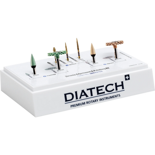 DIATECH Zirconia Adjustment & Polishing kit 3 diamanter, 4 polerere
