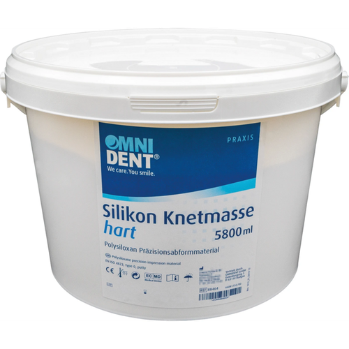 Silikon modelleringsmasse spann 5,8 liter uten herder, hard, shore 70, gul