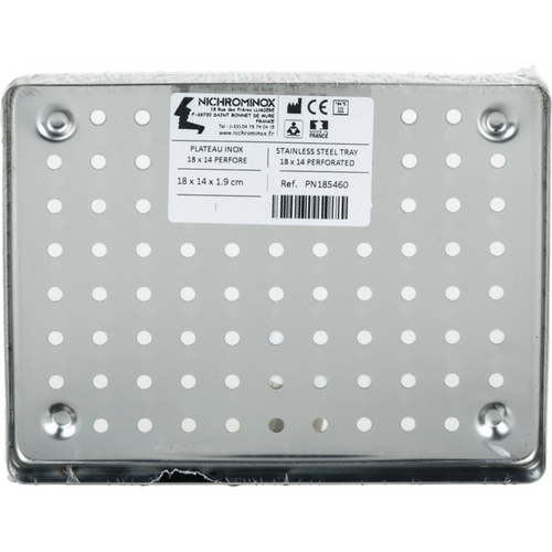 Rustfritt stålbrett stk. brett 18 x 14 cm, 185460