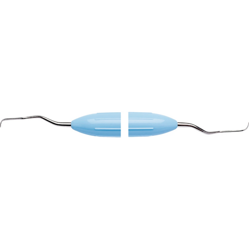 LM DuraGradeMAX Macro Gracey stk. Figur 13/14, distal, premolarer/molarer, lyseblå, LM-ErgoMax skaft