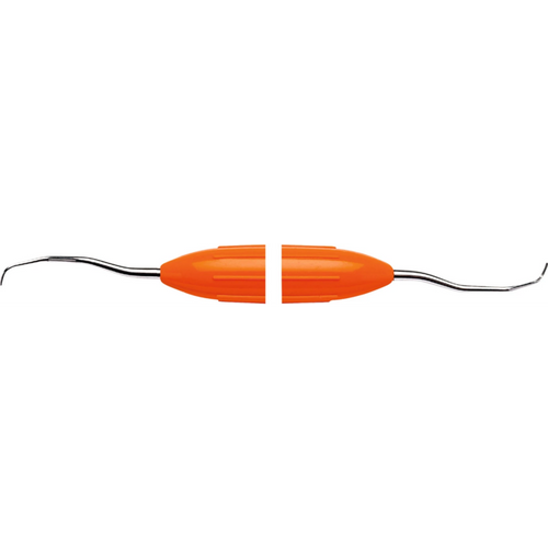 LM DuraGradeMAX Gracey stk. Figur 11/12, mesial, premolarer/molarer, oransje, LM-ErgoMax håndtak