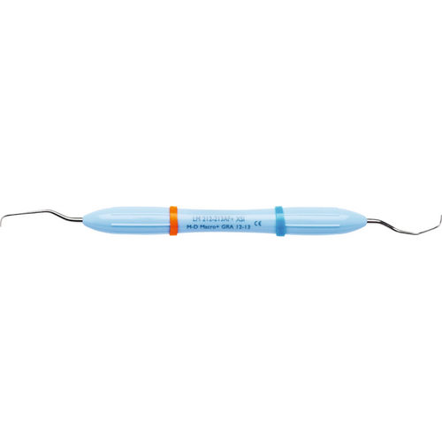 LM DuraGradeMAX Macro Gracey stk. Figur 12/13, mesial-distal, lyseblå, LM-ErgoMax håndtak