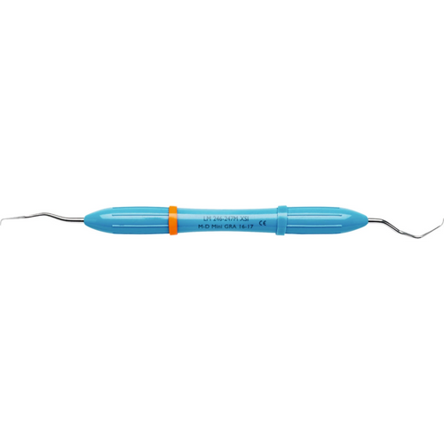 LM DuraGradeMAX Mini Gracey stk. fasong 16/17, mesial-distal, blå, LM-ErgoMax håndtak